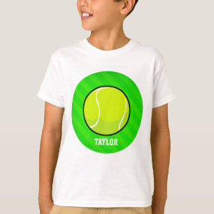 Tennis; Neon Green Stripes T-Shirt