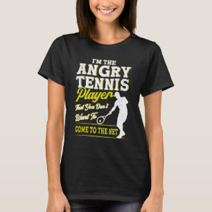 Tennis Net Ball Racquets Tennis Player Coach T-Shirt