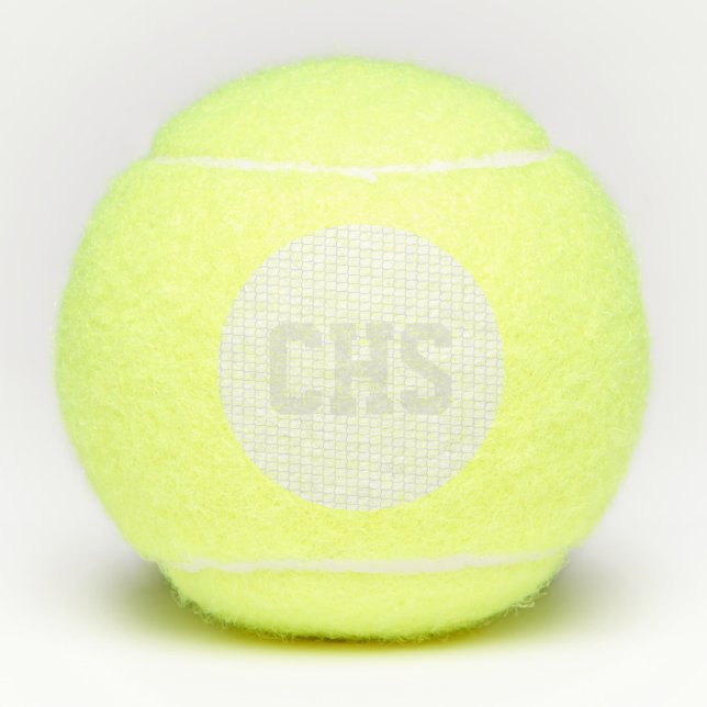 Tennis Net School INITIALS School Sports Grey Balls (Front)