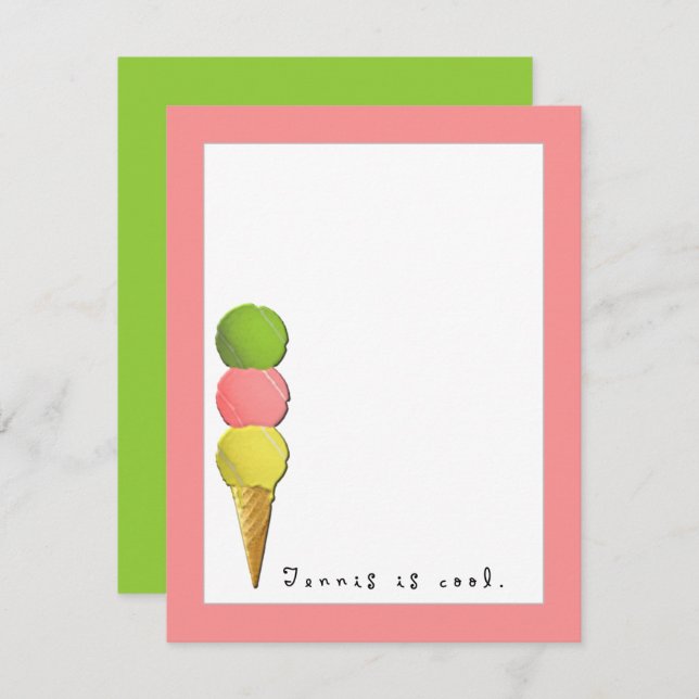 Tennis Note Card (Front/Back)