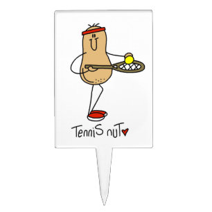 Tennis Nut T-shirts and GIfts Cake Topper