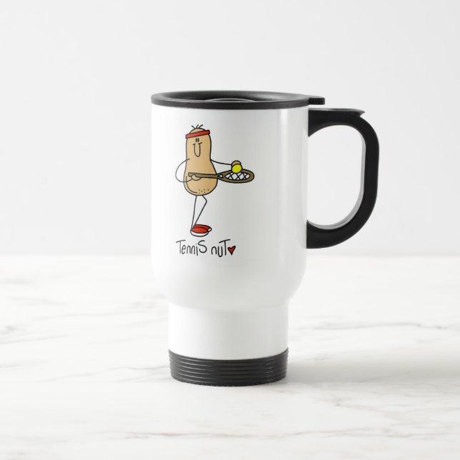 Tennis Nut T-shirts and GIfts Travel Mug (Right)