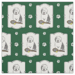 Tennis Old English Sheepdog (Gray 1) Dog Cute Fabric