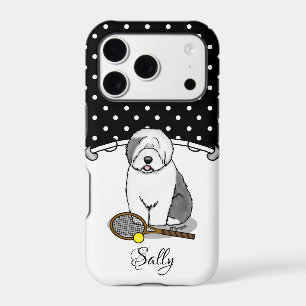 Tennis Old English Sheepdog (Gray 1) Dog Cute iPhone 17 Pro Case