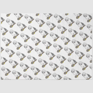Tennis Old English Sheepdog (Gray 1) Dog Cute Tissue Paper