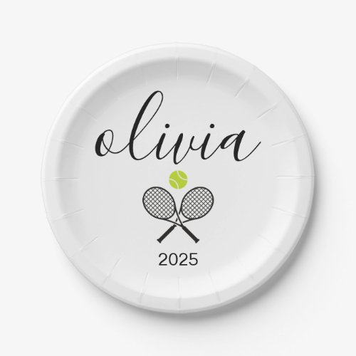 Tennis Ornament, Personalized Tennis Ornament Gift Paper Plates