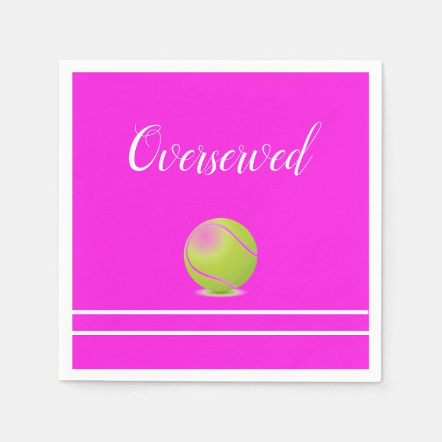 Tennis "Overserved" Napkins (Front)