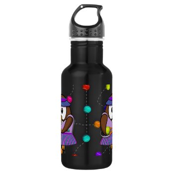 Tennis Owl - Girl Stainless Steel Water Bottle by just_owls at Zazzle