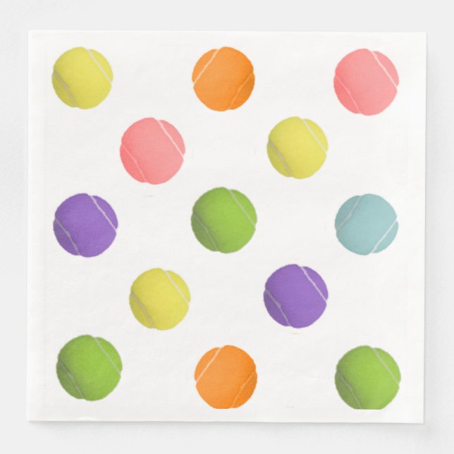 Tennis Paper Dinner Napkins (Front)