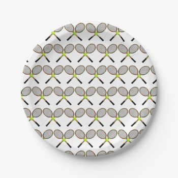 Tennis Paper Plates by Shenanigins at Zazzle