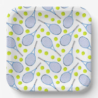 Tennis Paper Plates, Court Side Birthday Party