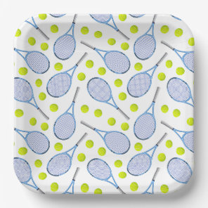 Tennis Paper Plates, Court Side Birthday Party Plates