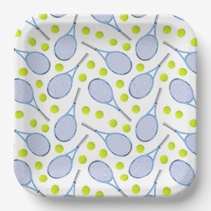 Tennis Paper Plates, Court Side Birthday Party Plates