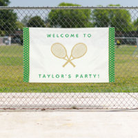 Tennis Party Chic Gold and Green Custom