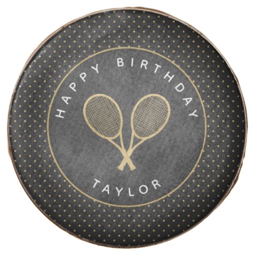 Tennis Party Chic Gold Custom Chocolate Covered Oreo