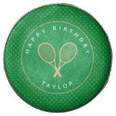 Tennis Party Chic Green Gold Custom Chocolate Covered Oreo (Front)