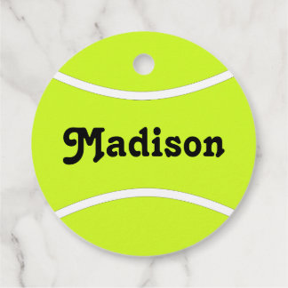 Tennis Party Custom Player Name or Text Favor Tags