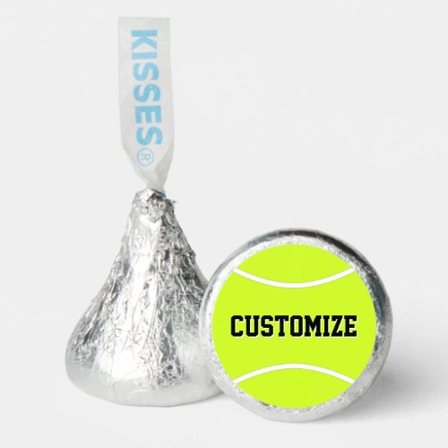 Tennis Party Custom Team Name or Text Hersheys Kisses