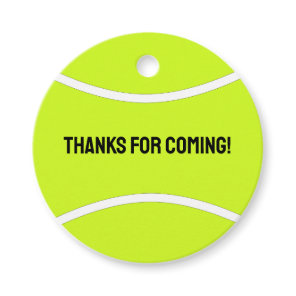 Tennis Party Custom Text Personalized Sports Favor Tags