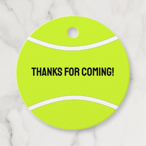 Tennis Party Custom Text Personalized Sports Favor Tags