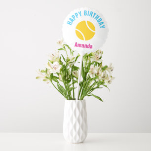 💙💟Tennis Party, customizable medium with name Balloon