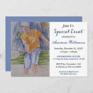 TENNIS PARTY EVENT INVITE