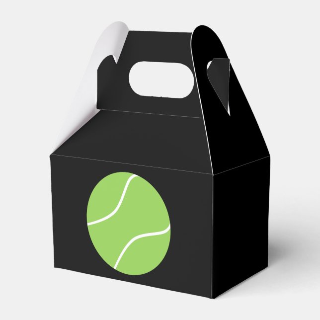 Tennis Party Favor Box, Birthday Favor Box (Front Side)