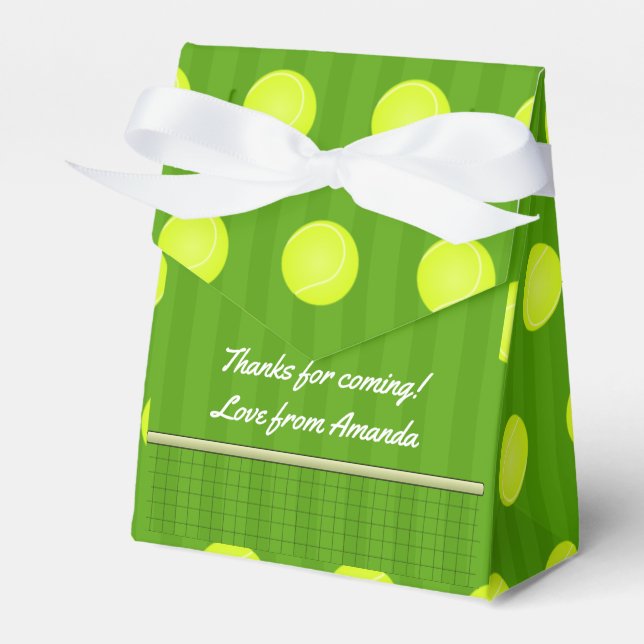 Tennis Party Guest Favor Boxes (Front Side)