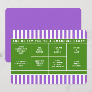 Tennis Party Invitation