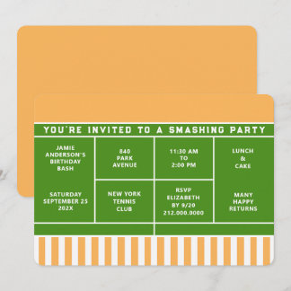 Tennis Party Invitation