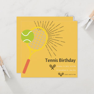 Tennis Party Invitation For Birthdays Or BBQ