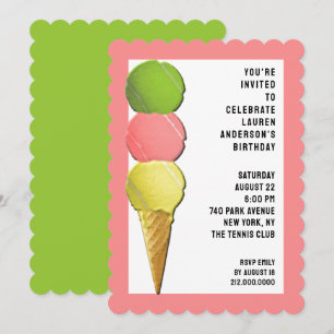 Tennis Party Invitations