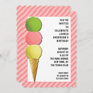 Tennis Party Invitations