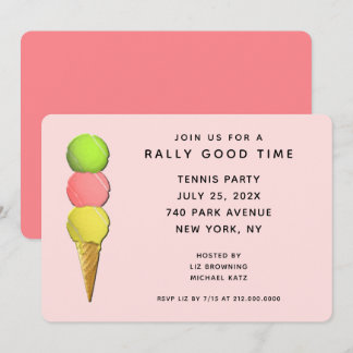 Tennis Party Invitations