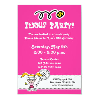 Tennis Birthday Party Invitations 9