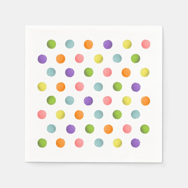 Tennis Party Paper Napkins (Front)