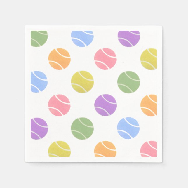 Tennis Party Paper Napkins (Front)