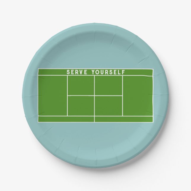Tennis Party Paper Plates (Front)