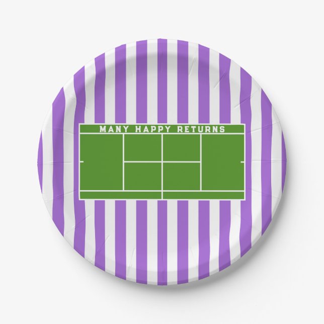 Tennis Party Paper Plates (Front)