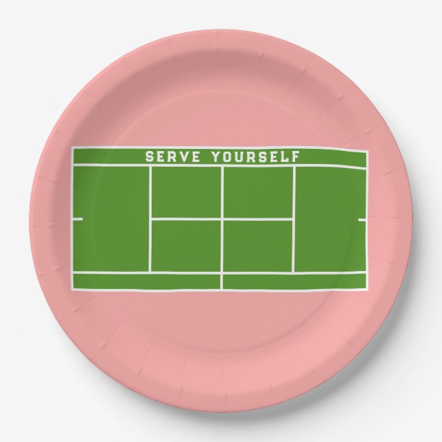 Tennis Party Paper Plates (Front)