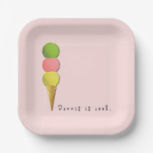 Tennis Party Paper Plates