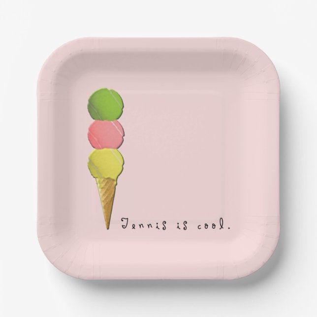 Tennis Party Paper Plates (Front)
