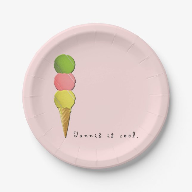 Tennis Party Paper Plates (Front)