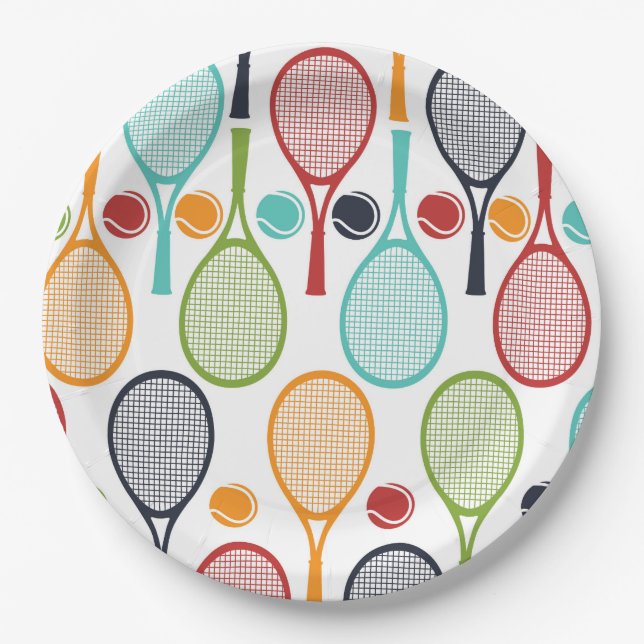 Tennis Party Supplies Tennis Decorations Paper Plates (Front)