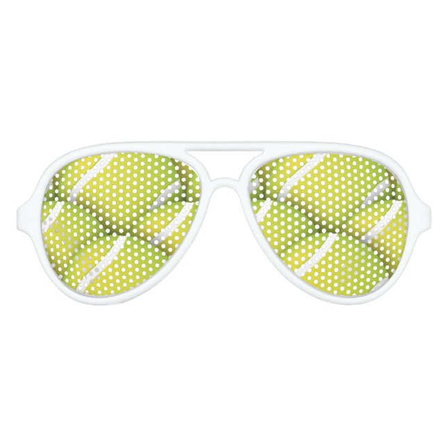 Tennis Pattern | Sport fan Aviator Sunglasses (Front)