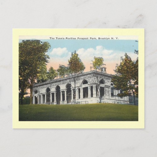 Tennis Pavilion Prospect Park Brooklyn Vintage Postcard