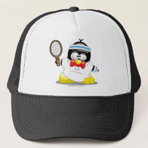 Tennis Penguin Trucker Hat