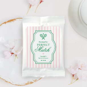 Tennis Perfect Match Wedding Bridal Shower Favors Tea Bag Drink Mix