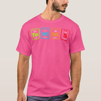Tennis Periodic Table Element Funny Ball Sport Ten T-Shirt