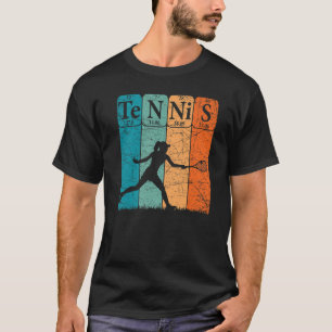 Tennis Periodic Table Elements Girl Tennis Player T-Shirt